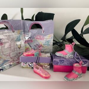 Real Littles Shoes In Shoe Boxes & Bags Keychain Lot of 2 Collectibles, New